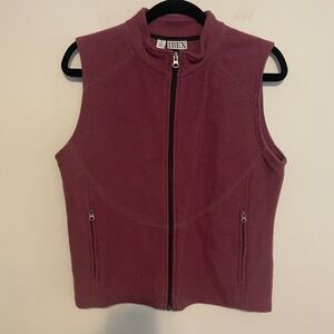 Vintage Ibex Wool Vest maroon burgundy S outdoor performance hiking casual